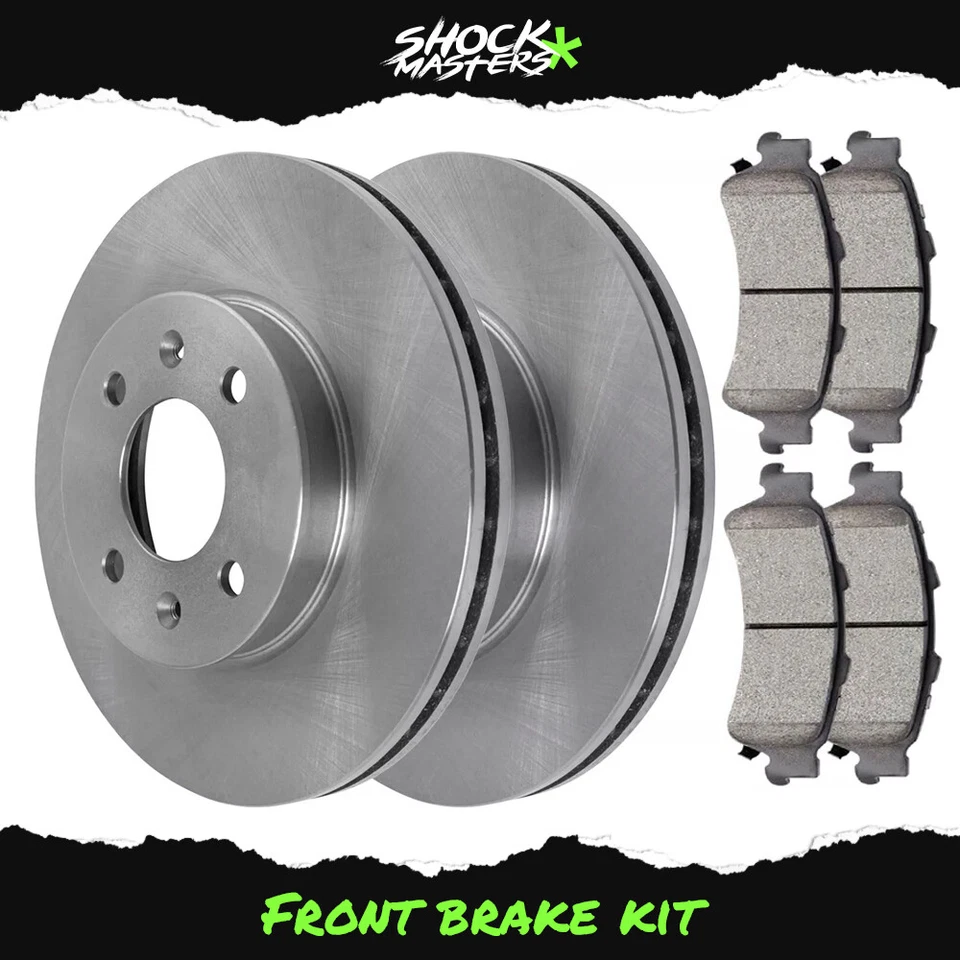 Front Brake Rotors Ceramic Pads Set Kit for 2005-2010 Chevrolet Cobalt 4 Lug - Image 1 of 4