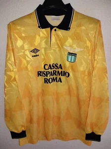 SS LAZIO 1989-1991 away dorsal 6 long sleeves camiseta shirt trikot maglia S - Picture 1 of 6