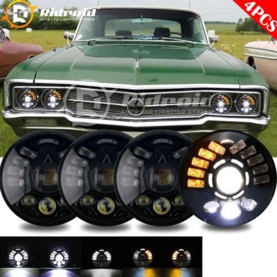 5.75" 5-3/4"inch LED Headlights Left-Right Turn Signal For Buick Electra Wildcat - Image 1 of 4
