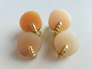 Vintage Clip On Earrings Stamped Star Estate Jewelry - Picture 1 of 7
