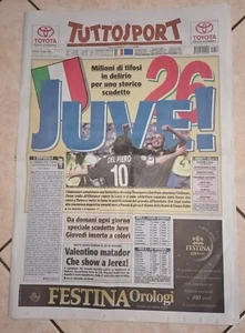 Tuttosport originale Juventus scudetto 26 anno 2002 Del Piero campioni d'Italia - Foto 1 di 1