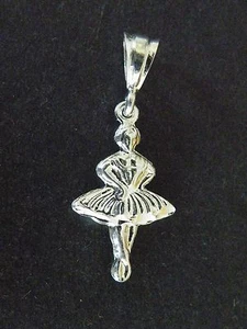 Sterling Silber Tänzerin Ballerina Charm Anhänger  - Bild 1 von 2