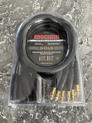 Mogami Gold 8 TRS-XLRM 8-channel 1/4" TRS Male to XLR Male Snake - 10 feet New! - Image 1 of 4