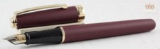 SHEAFFER PRELUDE 348 MATTE BURGUNDY WITH GOLD TRIM FOUNTAIN PEN SUPERB AWESOME !