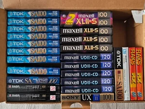 TDK, MAXELL, BASF, SONY, RAKS Audiokassetten NEU + OVP + SEALED - Bild 1 von 1