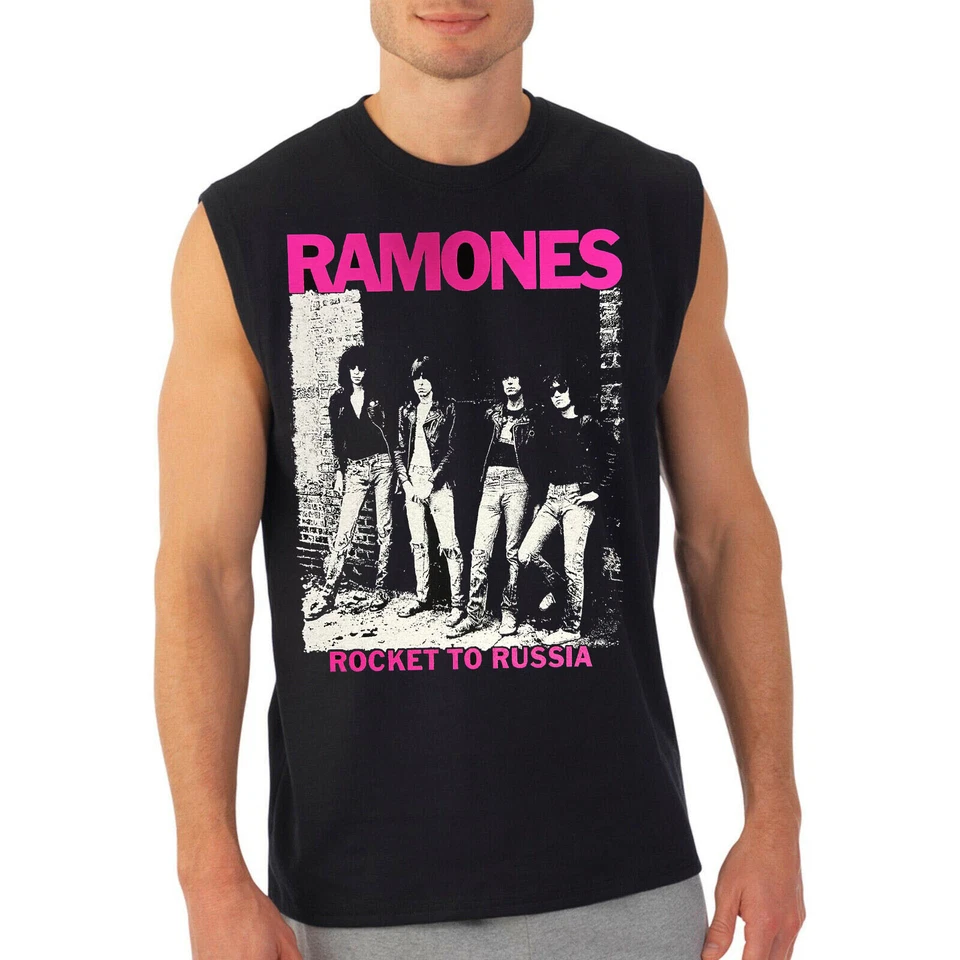 CAMISA RAMONES ROCKET TO RUSSIA PUNK ROCK BAND NEGRA MUSCULOSA Foto 1 de 1