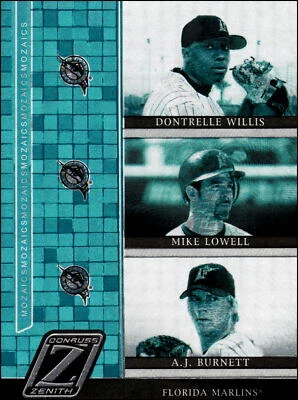 2005 Zenith #M-13 Dontrelle Willis / Mike Lowell / A.J. Burnett Mozaics Marlins - Image 1 of 2