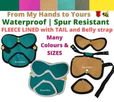 SILLA DE MONTAR DE POLLO | VELLÓN Forrado Delantal de aves de corral Alas Protección de cola Huevo Recostar Foto 1 de 4