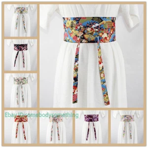 Cinturón Corsé Ancho Japonés Obi Floral Corbata Cinturas Kimono Yukata Chic Faja Larga - Imagen 1 de 32