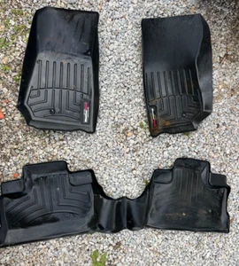 07-13 2010 Jeep Wrangler WeatherTech Floor Liner Mat Set 3pc Front + Rear 4DR B - Picture 1 of 8