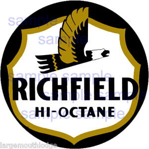 2 INCH RICHFILED HIGH OCTANE BLACK AND GOLD WATERSLIDE DECAL