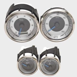 Faria Boat Gauge Set | Mercury w/ GPS Speedometer Silver (Set of 4) - Picture 1 of 4