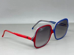 Yves Saint Laurent Sunglasses YVS VTG Two-Tone Red Blue Oversize 57-16-145 - Picture 1 of 19
