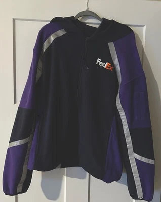 FedEx Express UNISEX Fleece Zip Up Hoodie Jacket XL - Image 1 of 3