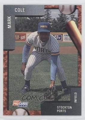 1992 Fleer ProCards Minor League Mark Cole #39 - Image 1 of 2