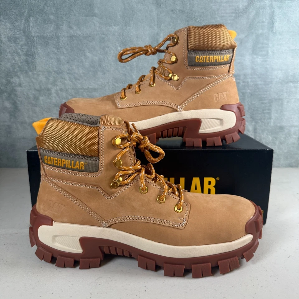 Caterpillar CAT Invader Hi Steel Toe Mens Honey Reset Work Boots Size 12 P91286