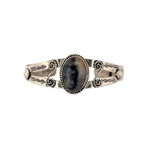 Vintage, Circa 1990's, Bracelet, Montana Agate, Navajo Handmade, 6 1/2" - Picture 1 of 4