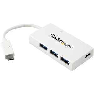 StarTech 4 Port USB C Hub - USB-C to 1x USB-C and 3x USB-A - USB 3.0 Hub - White - Picture 1 of 2