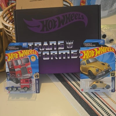 Hot Wheels Transformers Nemesis Prime with Optimus Prime and Bumblebee. - Image 1 of 2