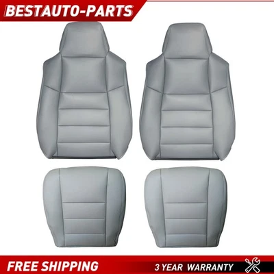 For 2002-07 Ford F250 F350 Lariat XL XLT Super Duty Full Front Gray Seat Cover Foto 1 de 4