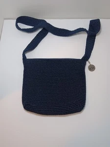 The Sak kleine dunkelblau Häkel Strick Boho Umhängetasche Handtasche - Bild 1 von 8