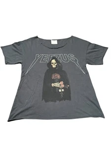 Yeezus 2013 Tour Pacsun Reaper Frayed Short Sleeve Charcoal T Shirt Small EUC - Picture 1 of 6