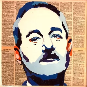 Bill Murray Untersetzer Keramik Kunst Fliese Original Kunstdruck vom Künstler Neu mit Etikett schneller Versand - Bild 1 von 6