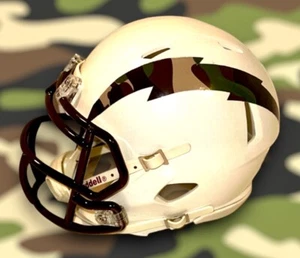 L. A. CHARGERS CUSTOM CAMO BOLTS RIDDELL SPEED FOOTBALL MINI HELMET - Picture 1 of 5