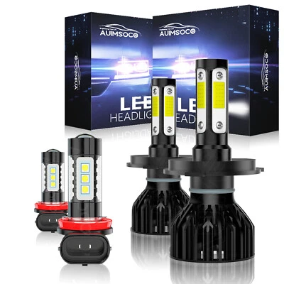 FOR Honda Ridgeline 2006-2014 White LED Headlight Fog Light High Low Beam Bulbs - Image 1 of 4