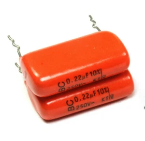 8 Stück BC Components 0,22uF 250VDC 10% KT Phenollack Kondensator 40/100/21 - Bild 1 von 2