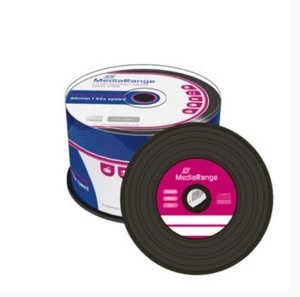 MR225 Schallplatte Retro VINYL Single CD-R 80 Min 700MB, 50x CD Rohlinge Schwarz - Afbeelding 1 van 3