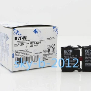 1 PCS NEW IN BOX EATON MOELLER Button switch auxiliary contact M22-K01 / - Picture 1 of 3