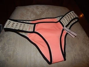 Nuevo con etiquetas Pantalones de Natación Victoria's Secret Surf Crochet Clásicos Hipster S Néctar Neón - Imagen 1 de 2