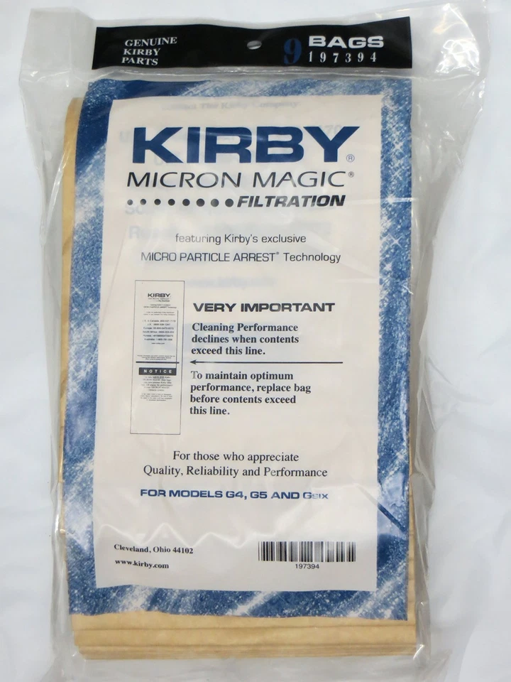 Kirby Generation 4 and 5 Vacuum Bags 9 pack - Image 1 of 1