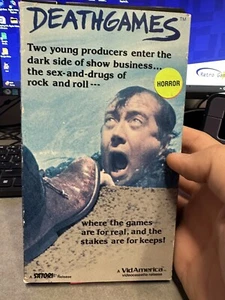 Deathgames VHS 1984 Horror VidAmerica Lou Brown Horror Movie **Cut Box Rental** - Picture 1 of 4