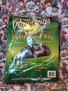 RAWLINGS BASEBALL/SOFTBALL EQUIPMENT BAG BLACK W/BAT COMPARTMENT NEW Vintage  - Picture 1 of 1