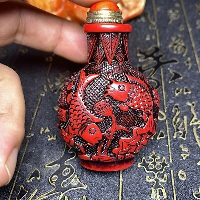 中国古代罕见手工雕刻鼻烟瓶 — 第 1/4 张图片