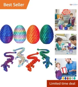 Eco-Friendly 3D Printed Easter Dragon Eggs - Prefilled Fun for Egg Hunts 4 Pack - Picture 1 of 9