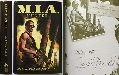 JOE R LANSDALE M.I.A. Hunter Stephen Mertz Subterranean Press SIGNED Ltd Ed war! - Image 1 of 4