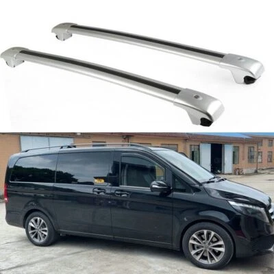 Barra transversal de 2 piezas para portaequipajes de techo Mercedes Benz Metris/Vito W447 2016-2023 Foto 1 de 4