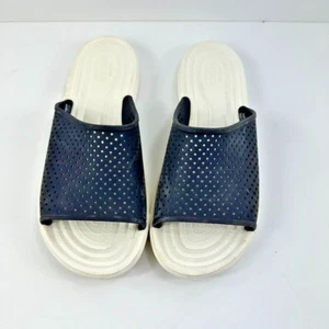Crocs sandali uomo taglia 9 stile vecchio slide impermeabili scarpe doccia blu - Foto 1 di 10