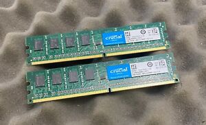 4GB Kit (2 x 2GB) Crucial CT25664AA800.C16FH PC2-6400U DDR2 Computer Memory RAM