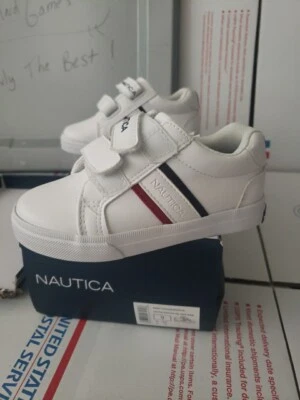 Мужские Nautica Avery белый низкий вырез Оксфорд туфли молодежи ребенка ясельного возраста размер 9 новый в коробке #00t - Изображение 1 из 4