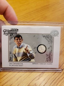 2001 Fleer Greats of the Game Feel Classics Lou Carnesecca HOF Game Worn Sweater