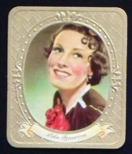 #150 Lida Baarova 1936 Aurelia Sultan Film Star Embossed Cigarette Card