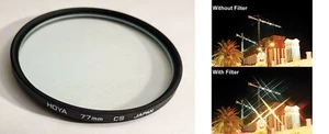 Hoya 77mm CS 4x Cross Screen Star Effect Glass Lens Filter Japan 77 mm B-77CS-GB - Picture 1 of 9