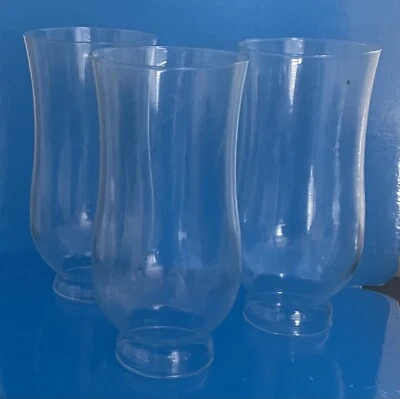7 3/4” Tall X 2.5” At The Base Hurricane Shades Clear Glass Candle Holders - Image 1 of 4