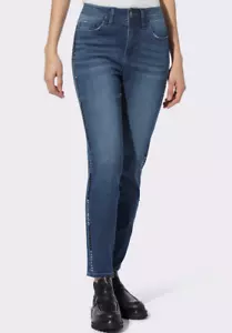 801160 Heine Damen Jeans Hose Push-up blue-stone washed 5-Pocket NEU Gr. 34 - 50 - Bild 1 von 4