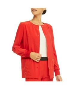 Scrubstar Ethical Fabric Solid Color Women's Medical Nurse Scrub Warmup Jacket - Picture 1 of 9