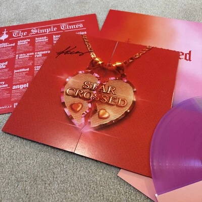 KACEY MUSGRAVES STAR CROSSED SIGNED CLEAR/VIOLET LP JUSTIFIED CAMERA ROLL ANGEL - Image 1 of 4